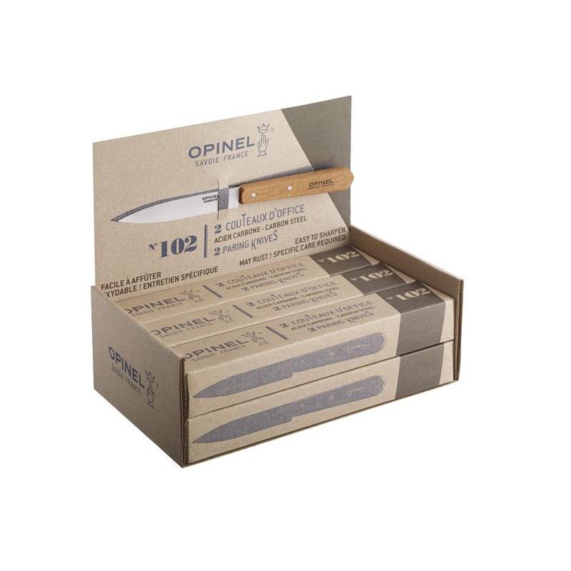 Opinel Boîte présentoir de 12 couteaux office « N° 102 »