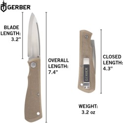 Gerber Mansfield Micarta Naturel - Image 2