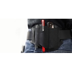 Böker Etui cuir nubuck ed-three noir - Image 2