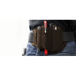 Böker Etui cuir nubuck ed-three marron - Image 2