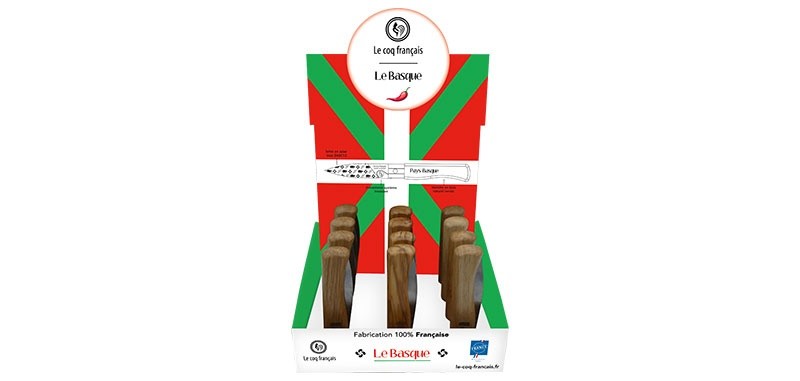 Le Coq Français Présentoir vide le coq basque