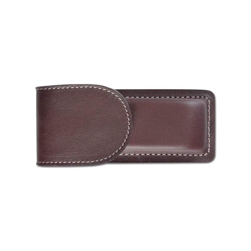 Pielcu Etui Cuir moulé doublé rouge grenat 30