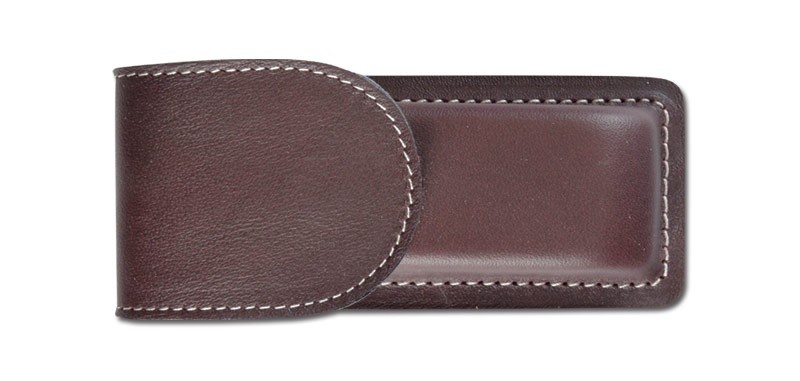 Pielcu Etui Cuir moulé doublé rouge grenat 30