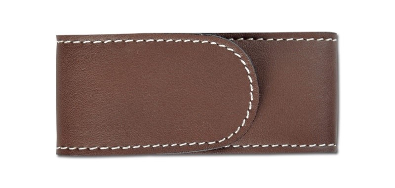 Pielcu Etui Cuir doublé marron 25