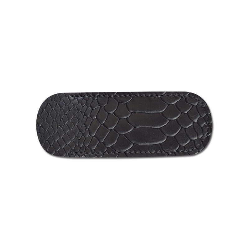 Pielcu Etui fleur de Cuir serpent noir