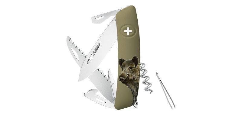 Swiza D05, olive, impression Sanglier