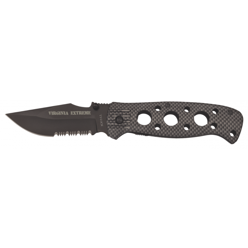 Virginia Extreme Couteau DUX lame noire 8.5cm