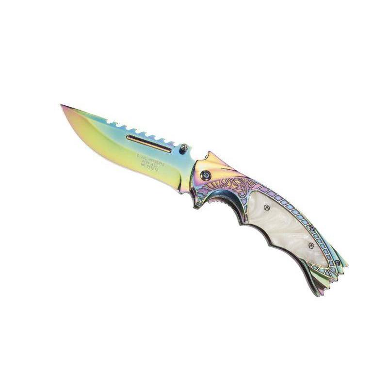 Herbertz COUTEAU HERBERTZ INOX/ACRYLIQUE 12 CM ARC-EN-CIEL INOX