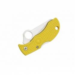 Spyderco COUTEAU MANBUG SALT JAUNE A DENTS MYLS - Image 2